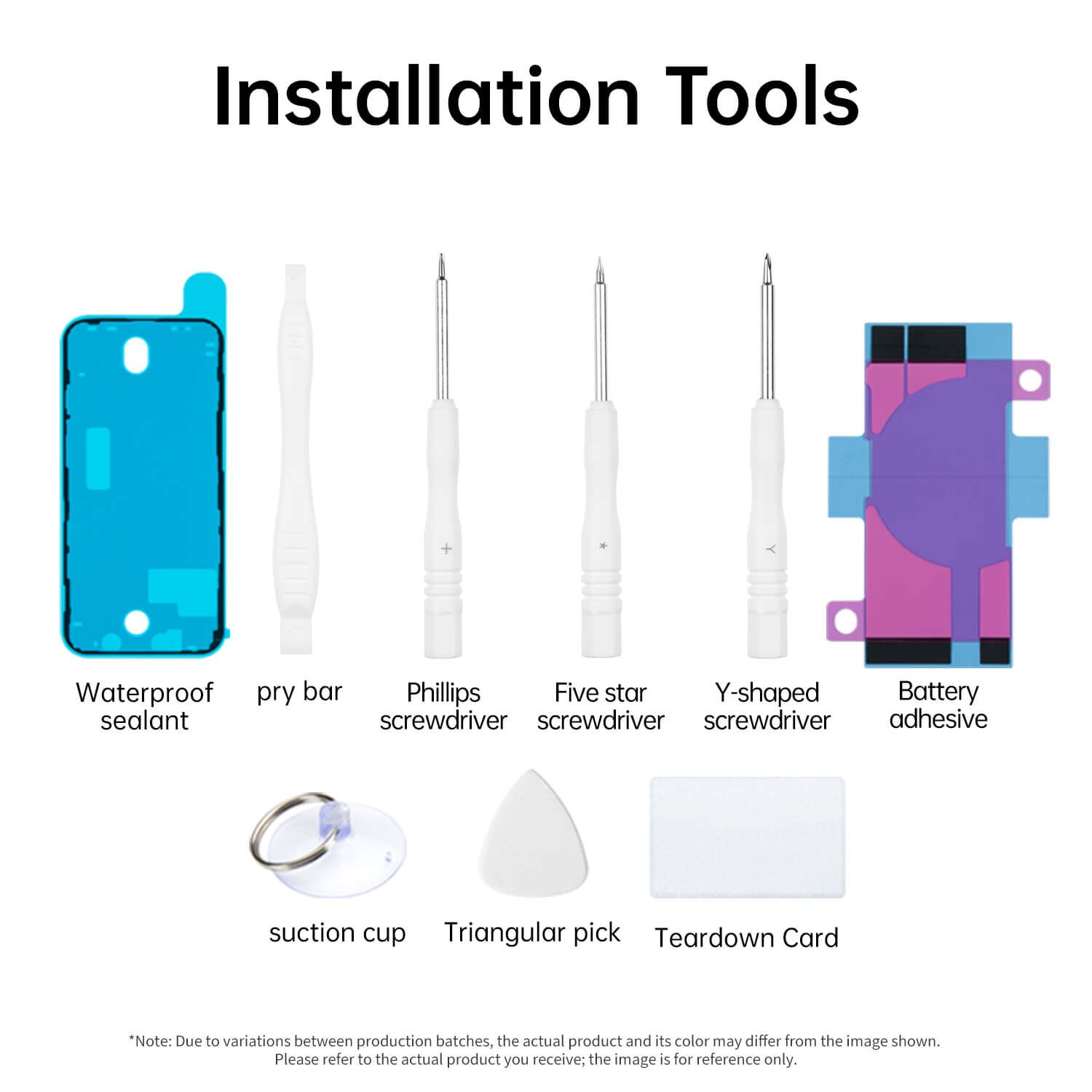 We’ve provided you with a set of installation tools at no charge