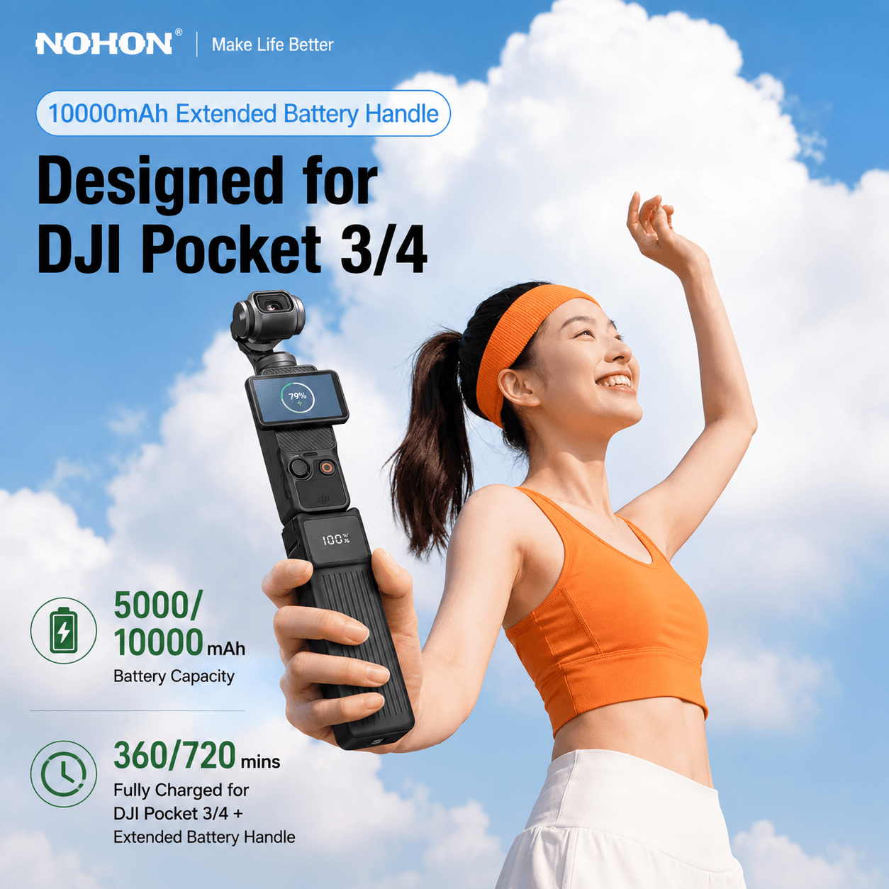 NOHON Extended Battery Handle Hero